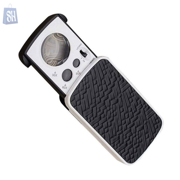 High Magnification Jewelry Appraisal Magnifier with LED Light – 30x, 60x, 90x Lens