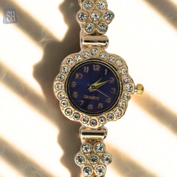 Diamond flower watch