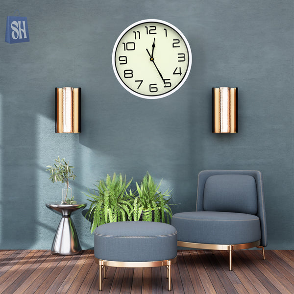 Wall Clock white small QUARTZ