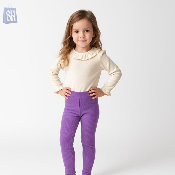 Girls’ Cotton Leggings – Multi Colors