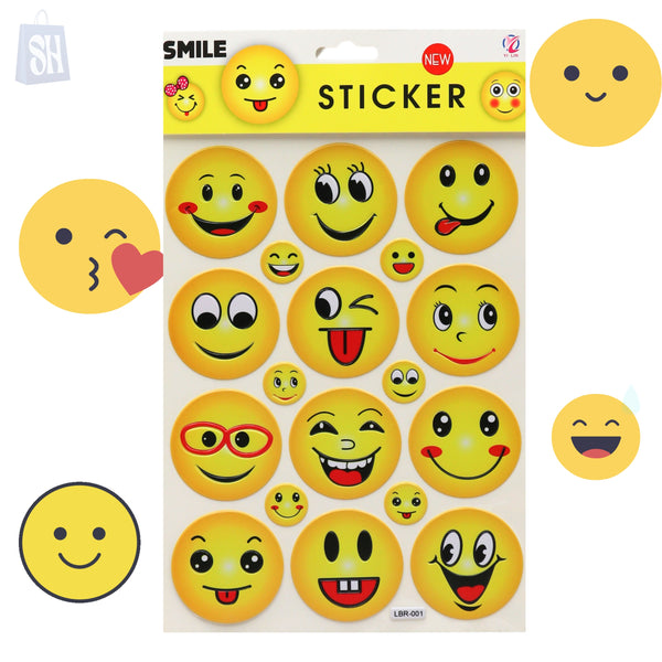 ملصقات تعبيرية – إيموجي مبتسم ومرح