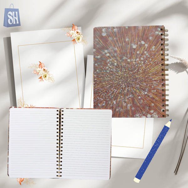 دفاتر ملاحظات حلزونية لامعة - A5 مسطرة، 80 صفحة