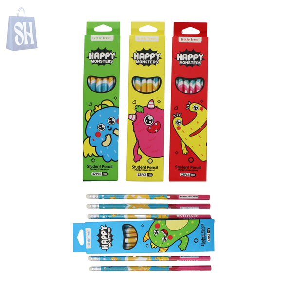 قلم رصاص HAPPY Monsters 12 قطعة HB