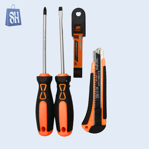 مجموعة أدوات يدوية مكونة من 4 قطع - أدوات أساسية لكل مهمة