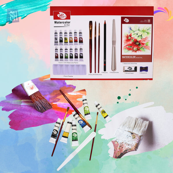 مجموعة ألوان مائية فنية 12 قطعة