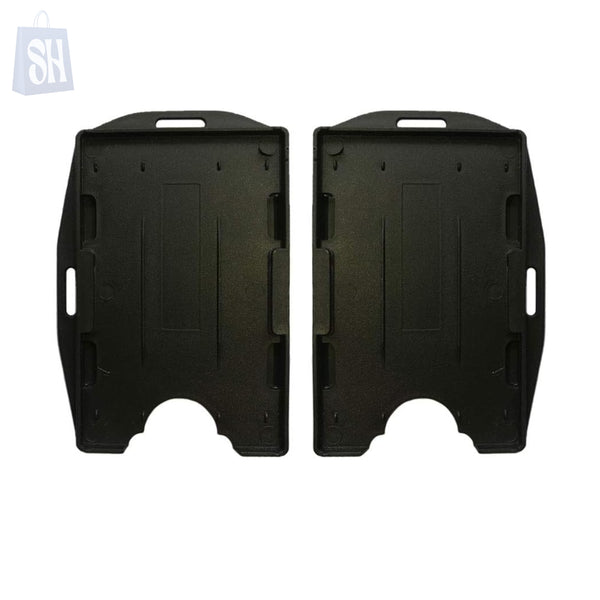 حامل هوية بلاستيكي أسود