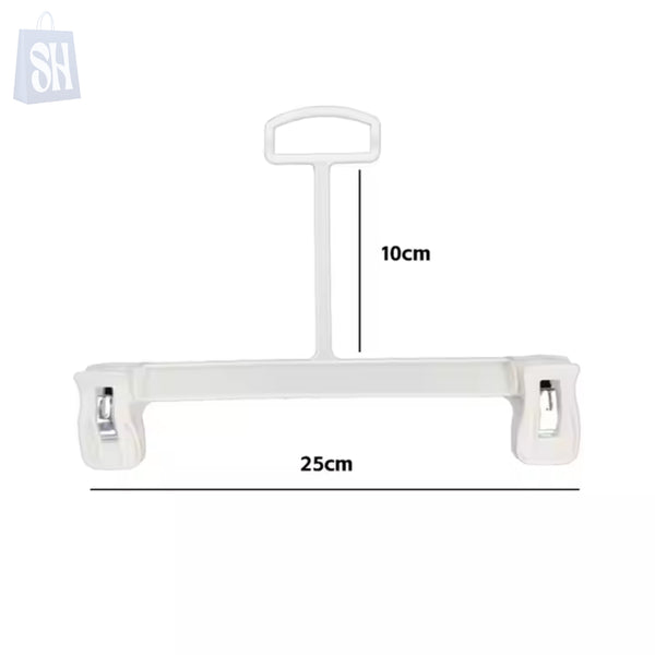 Plastic hanger with plastic holder