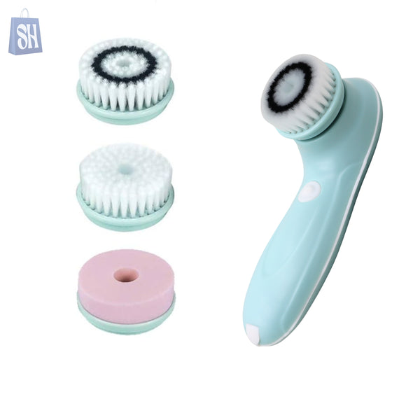 فرشاة تنظيف الوجه الكهربائية بثلاثة رؤوس قابلة للاستبدال