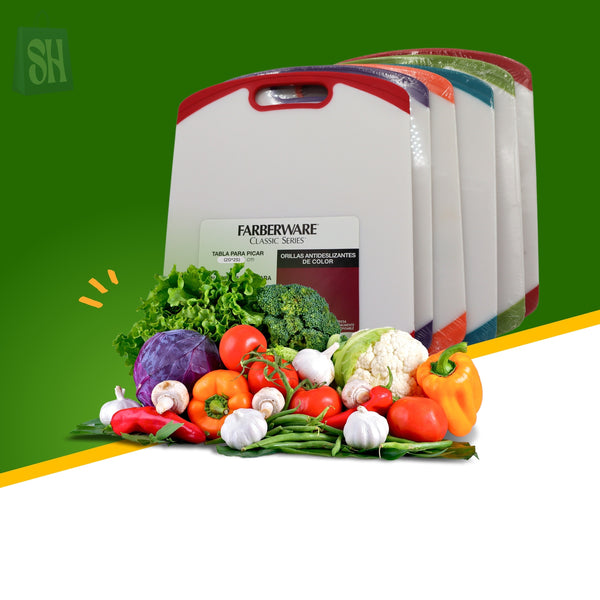 لوح تقطيع كلاسيكي من فاربر وير – آمن ومريح، مقاس 20 × 25 سم