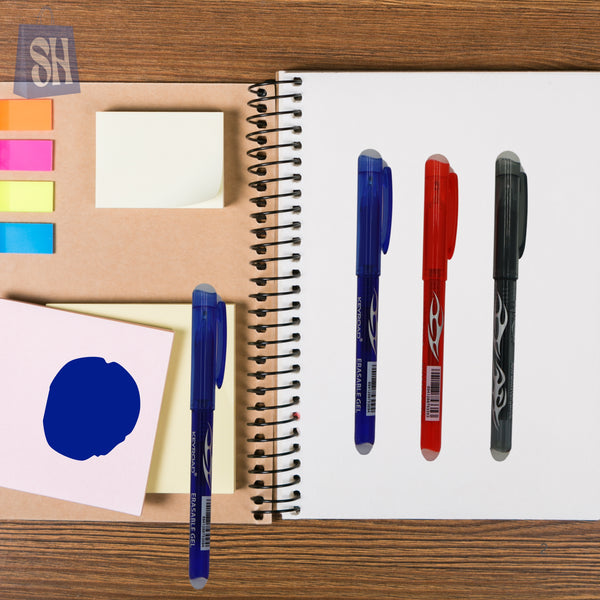 KEYROAD - قلم حبر جل قابل للمسح (0.7 مم) 