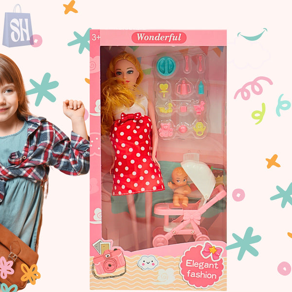 دمية Elegant Fashion – الأم الأنيقة والعطوفة!