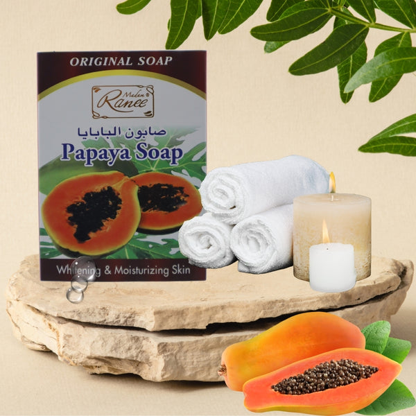 Raneem Papaya Glow Soap – Brightening & Moisture Boost Bar (100g)
