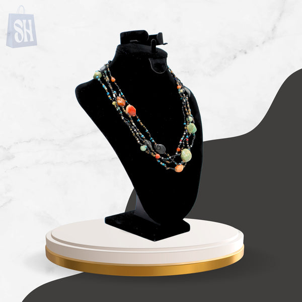 Elegant Multi-Strand Beaded Necklace