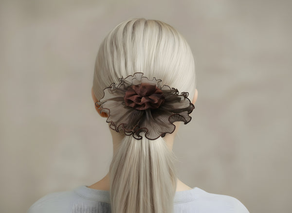 Chic Pleated Floral Hair Clip