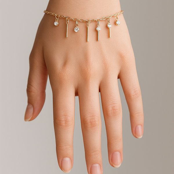 Elegant Charm Drop Bracelet
