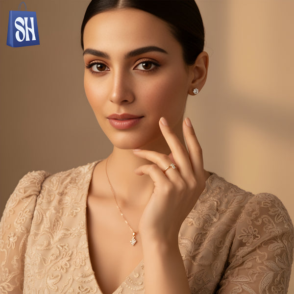 مجموعة مجوهرات جريس المذهبة