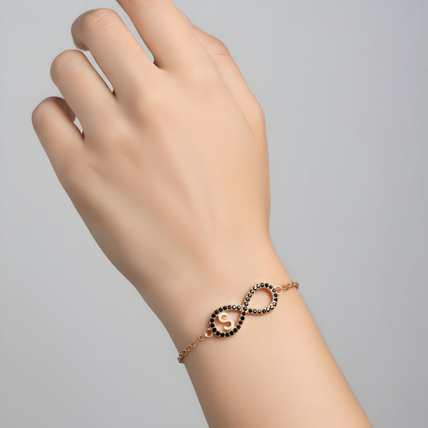 سوار رمز اللانهاية مع تفاصيل كريستالية