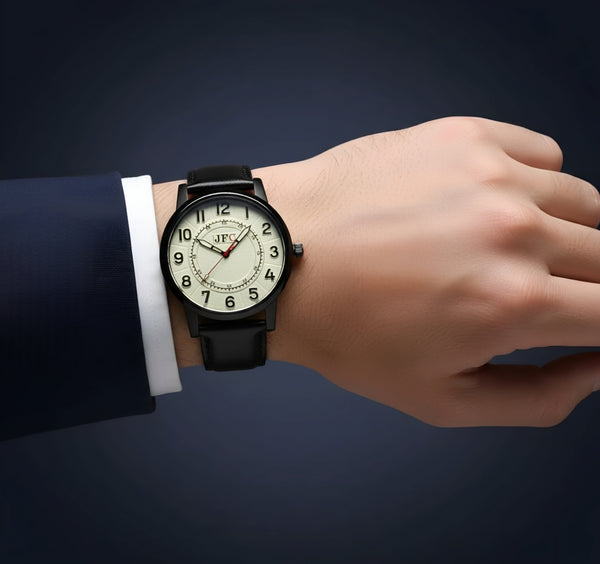 ساعة JFC الكلاسيكية المتباينة - أناقة أحادية اللون