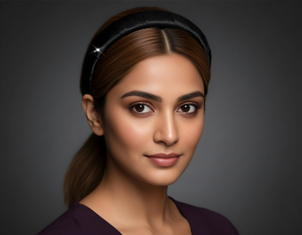 عصابة رأس ساتان ملتوية منتصف الليل