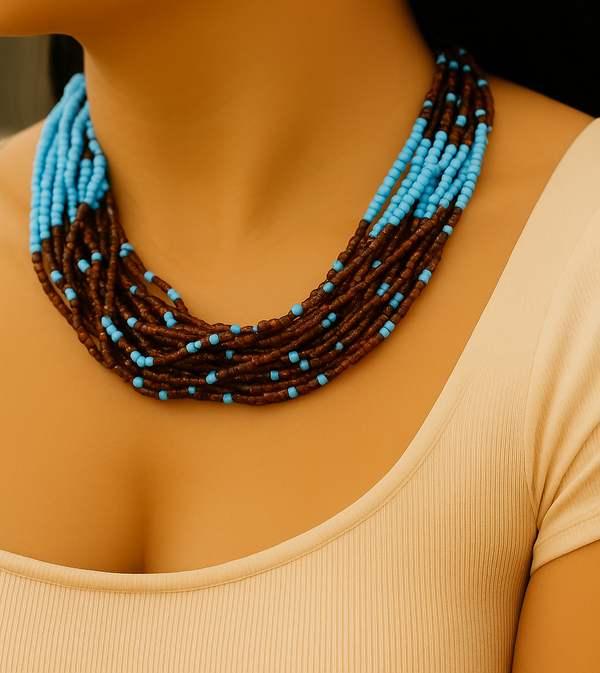 قلادة من الخرز بتصميم الأرض والسماء