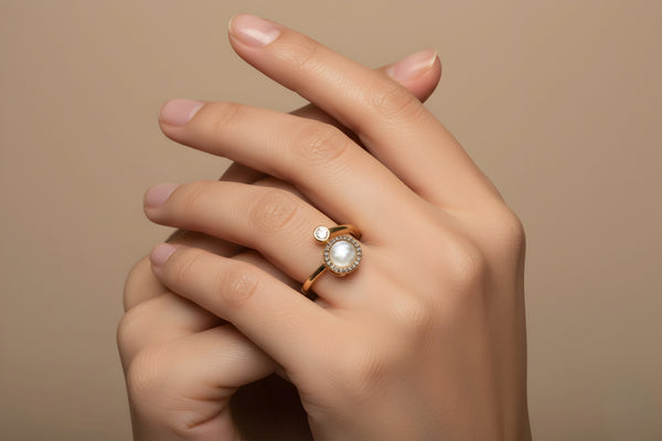 Pearl circle ring