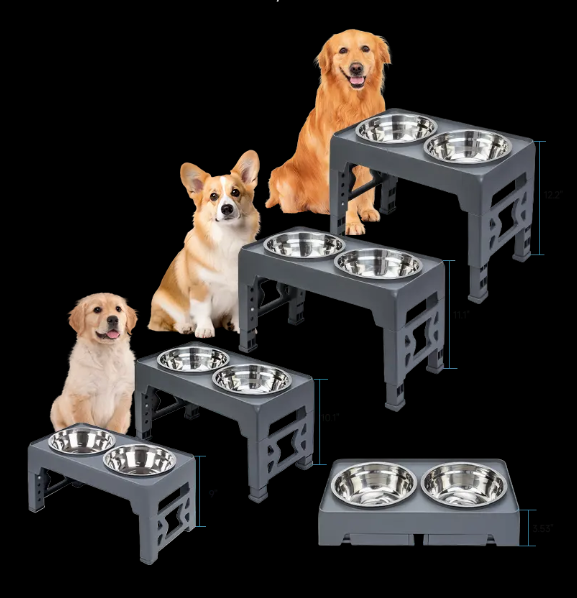Paw Lift™ Adjustable Elevated Dog Bowl Stand