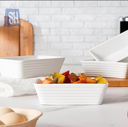 طبق تقديم سيراميكي مستطيل الشكل مضلع - البساطة تلتقي بالأناقة!