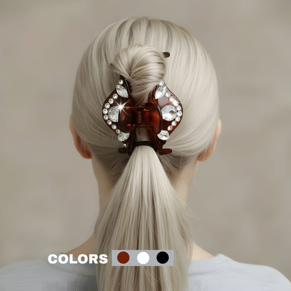 Crystal Butterfly Hair Claw Clip